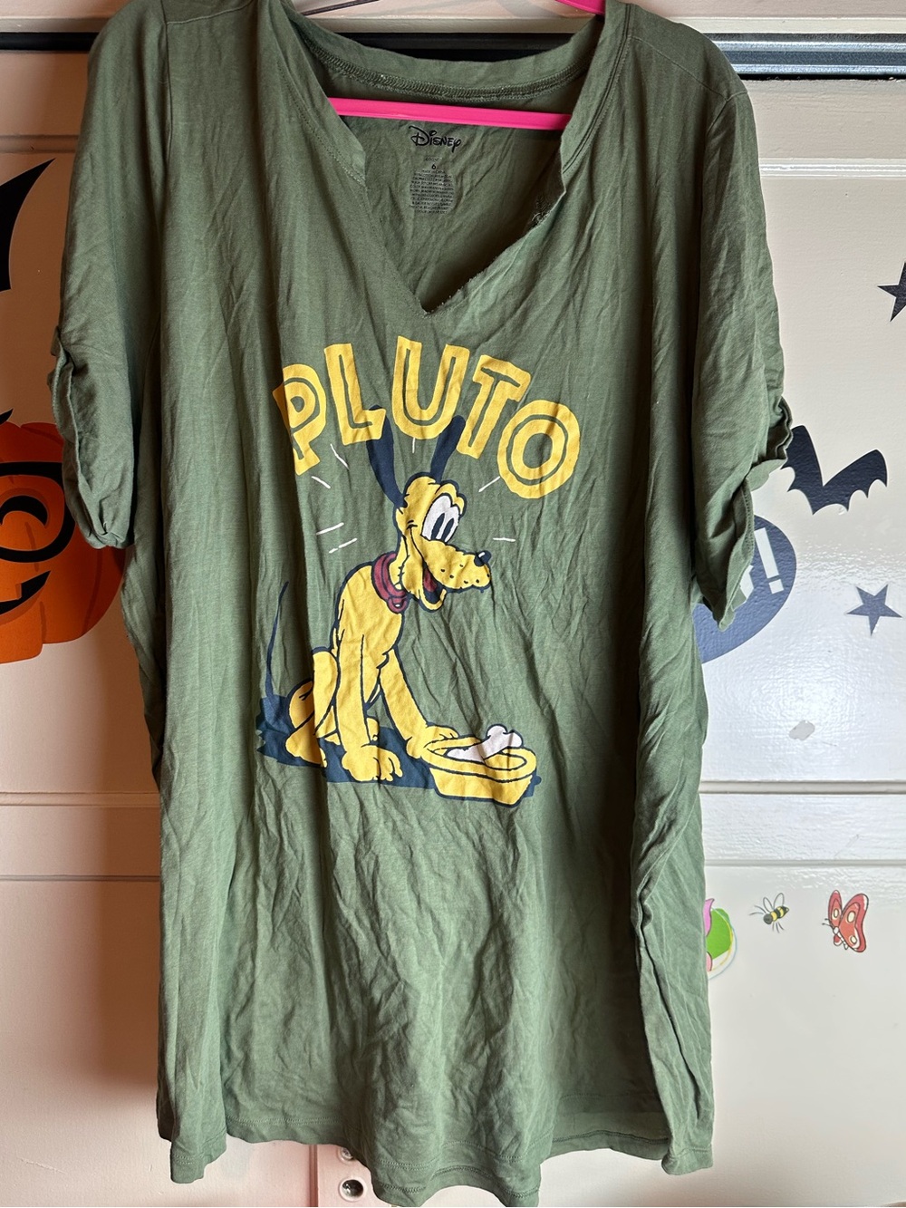 Disney Pluto Graphic Dog T-Shirt in Olive Green torrid size 6X